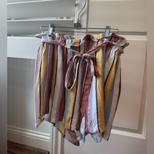 Striped, flowy shorts